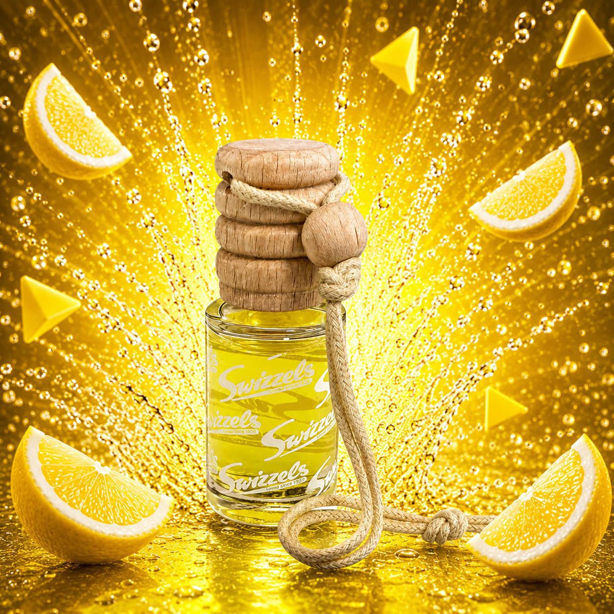 Swizzels Lemon Refreshers Wood Diffuser Car Air Freshener Flava Car Scents
