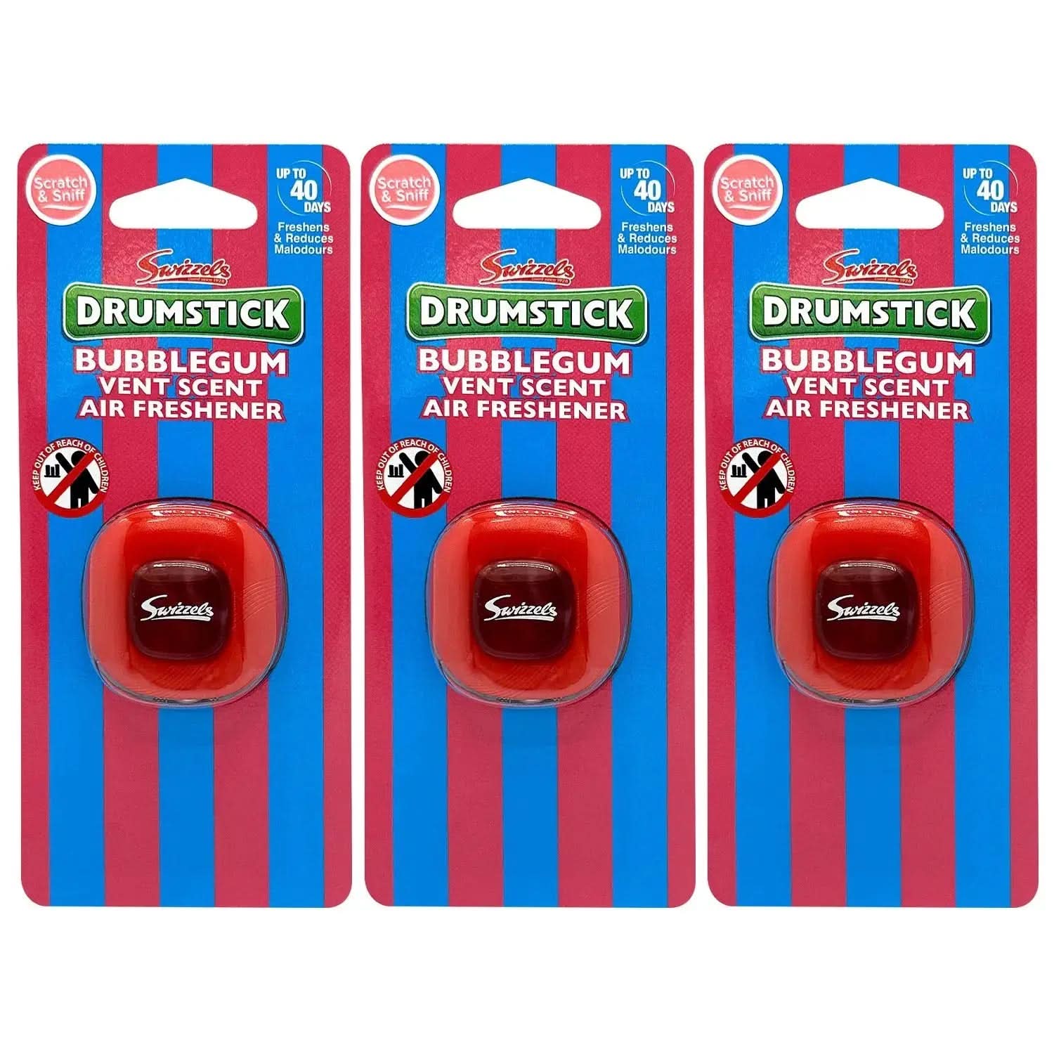 Swizzels Bubblegum Vent Clip Car Air Freshener Flava Car Scents