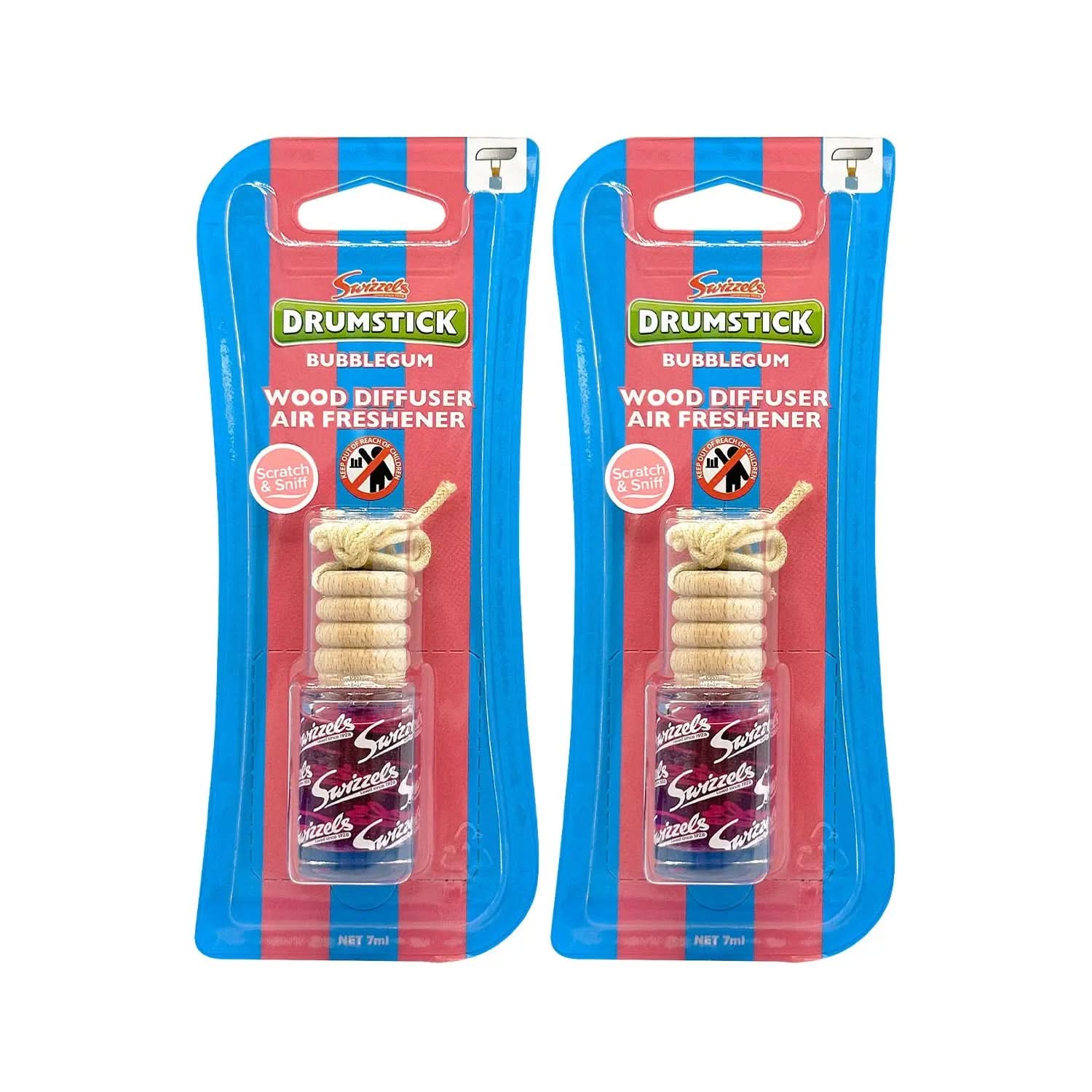 Swizzels Bubblegum Wood Diffuser Car Air Freshener Flava Car Scents