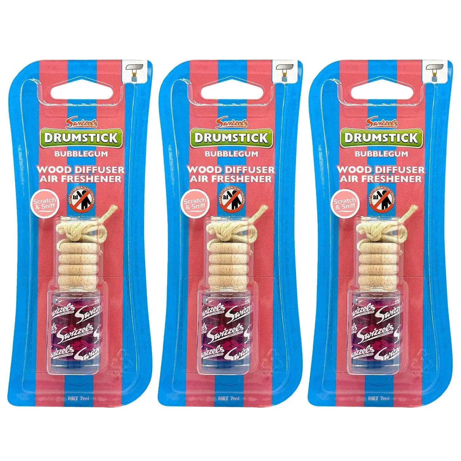 Swizzels Bubblegum Wood Diffuser Car Air Freshener Flava Car Scents