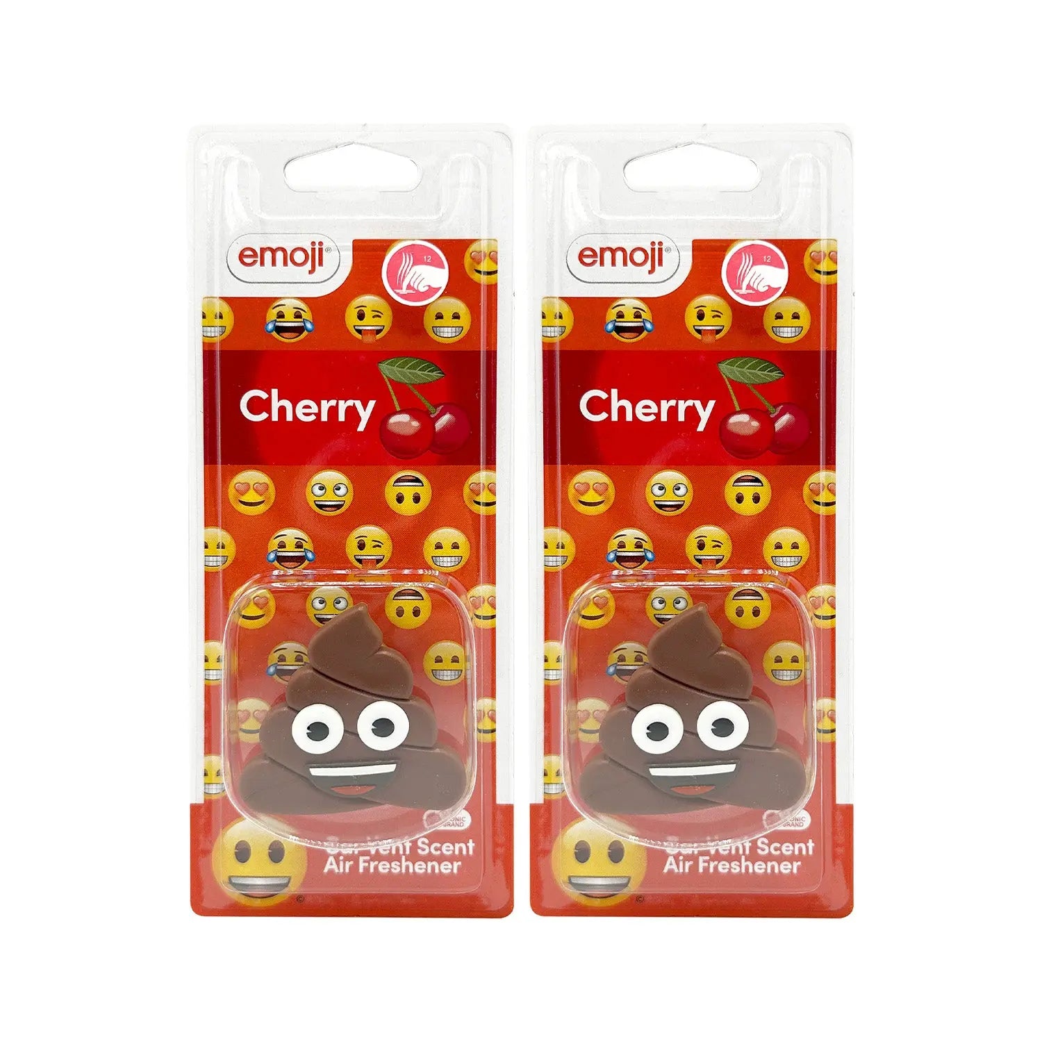 Emoji® Poo Vent Clip Car Air Freshener - Cherry Scent Flava Car Scents