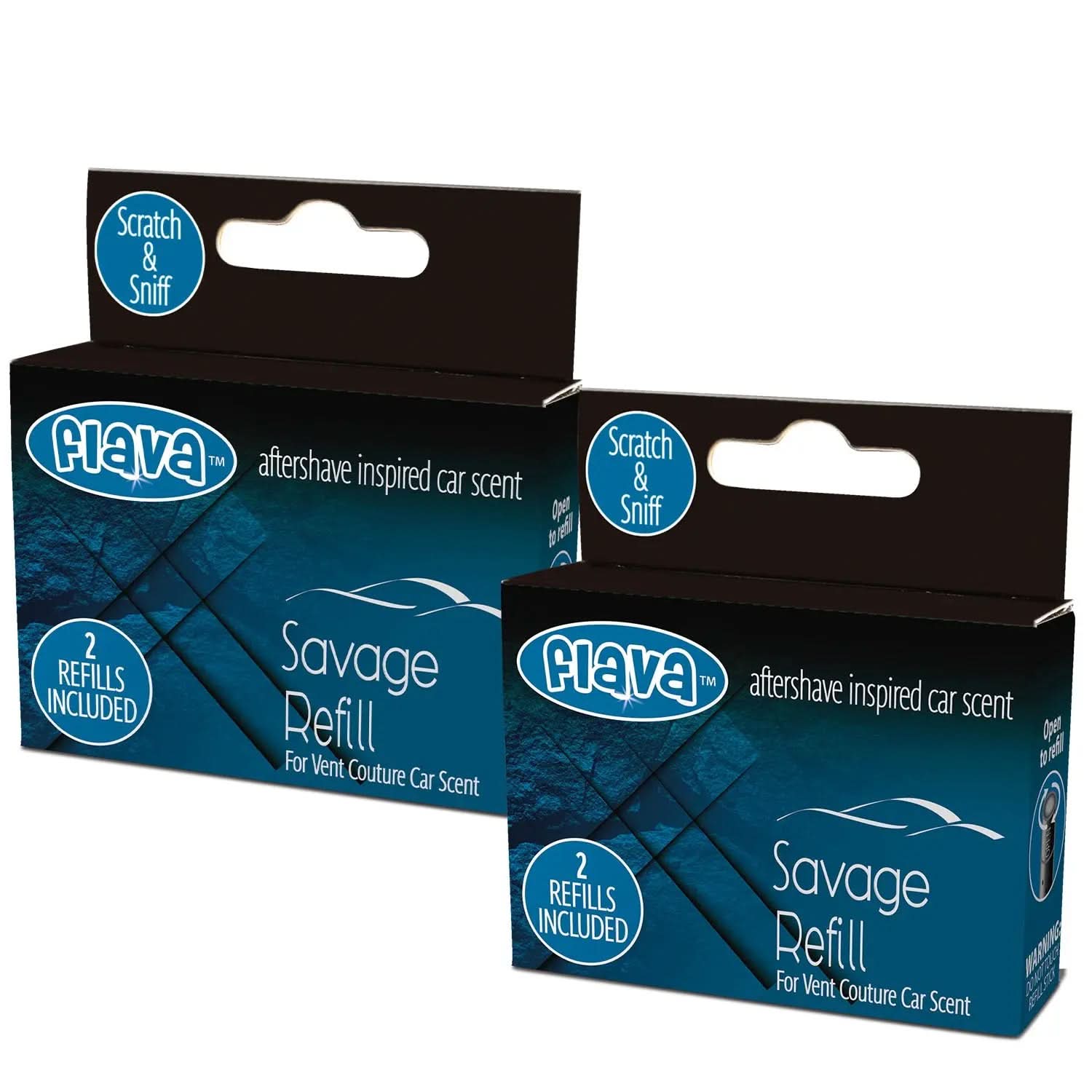 Flava Couture 2 Pack Refill Stick For Refillable Vent Car Air Fresheners - Savage Flava