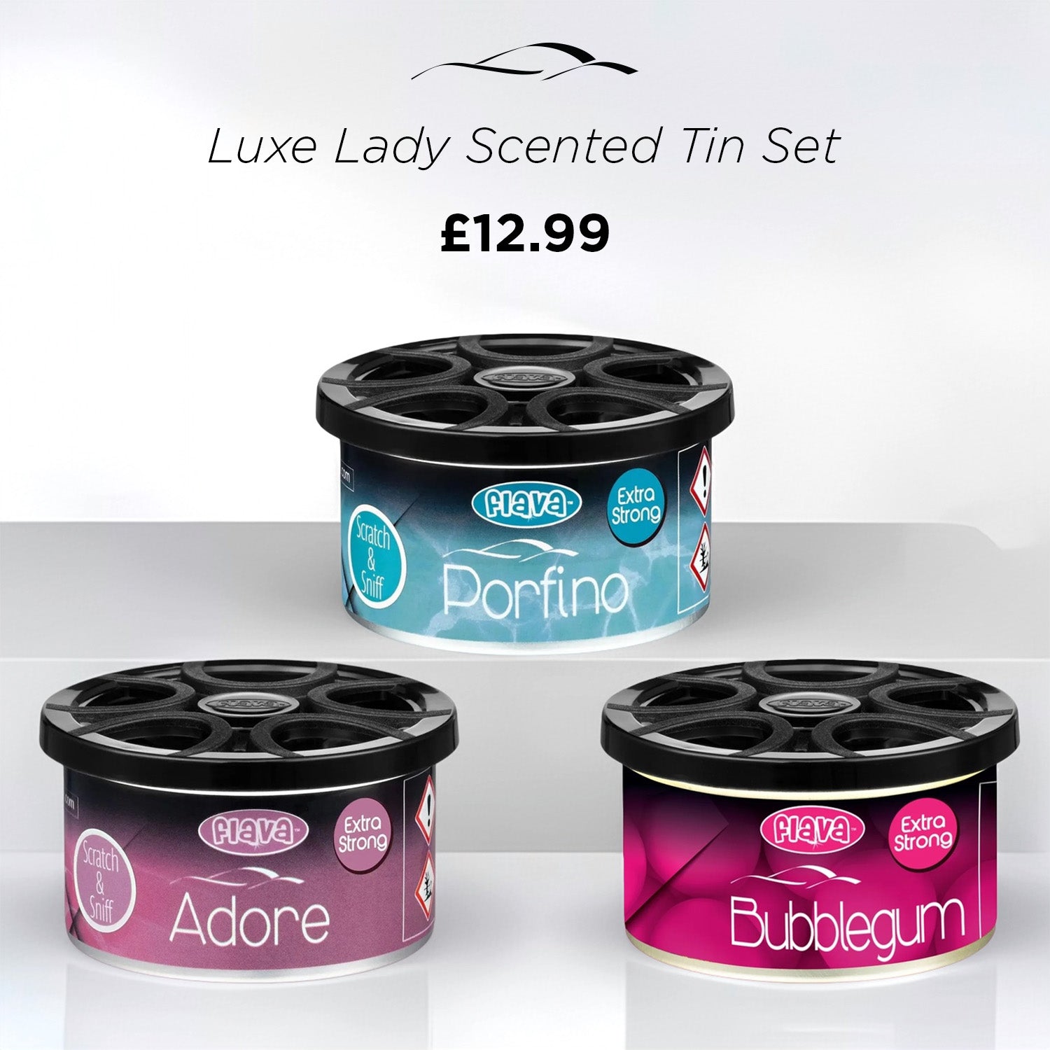 Luxe Lady Scented Tin Set Flava Car Scents