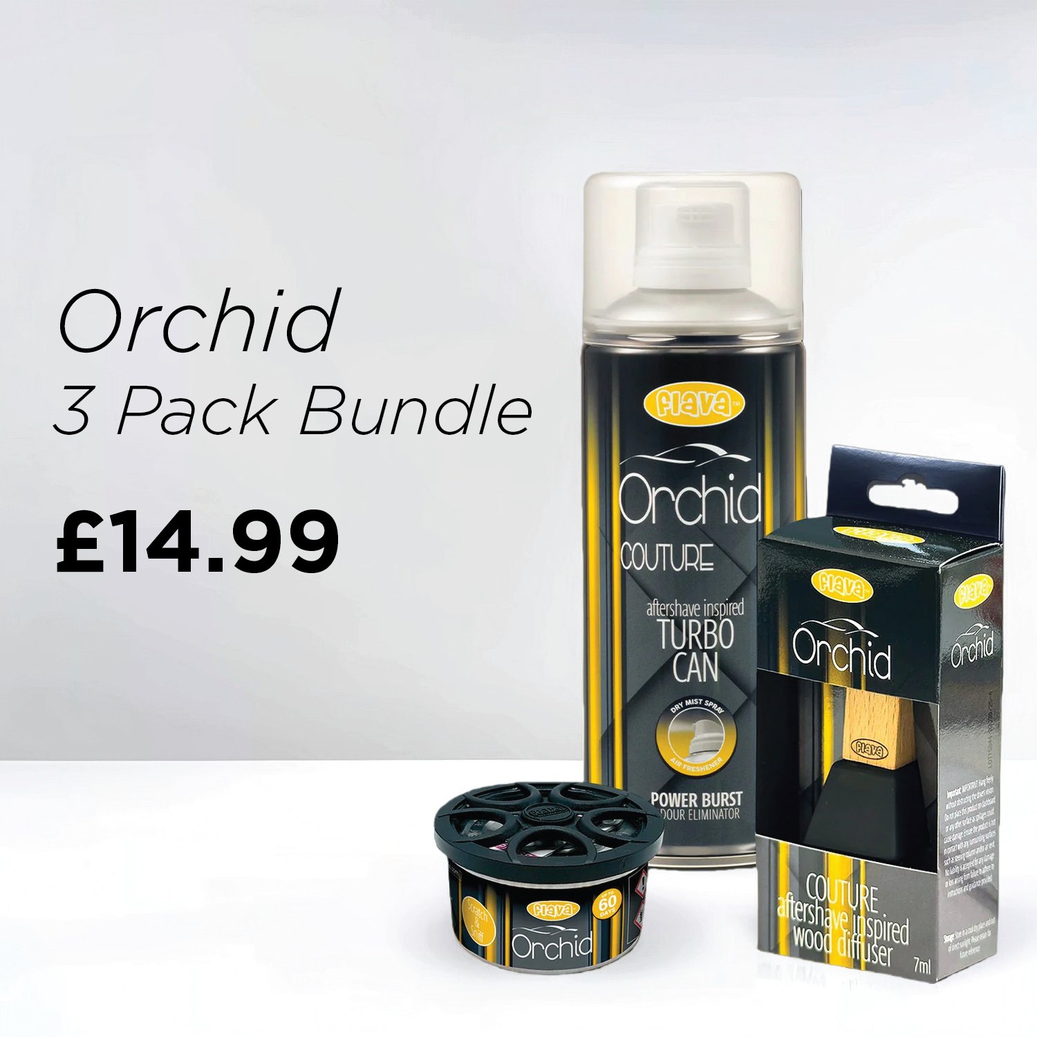 Orchid 3 Pack Car Air Freshener Bundle Flava Car Scents