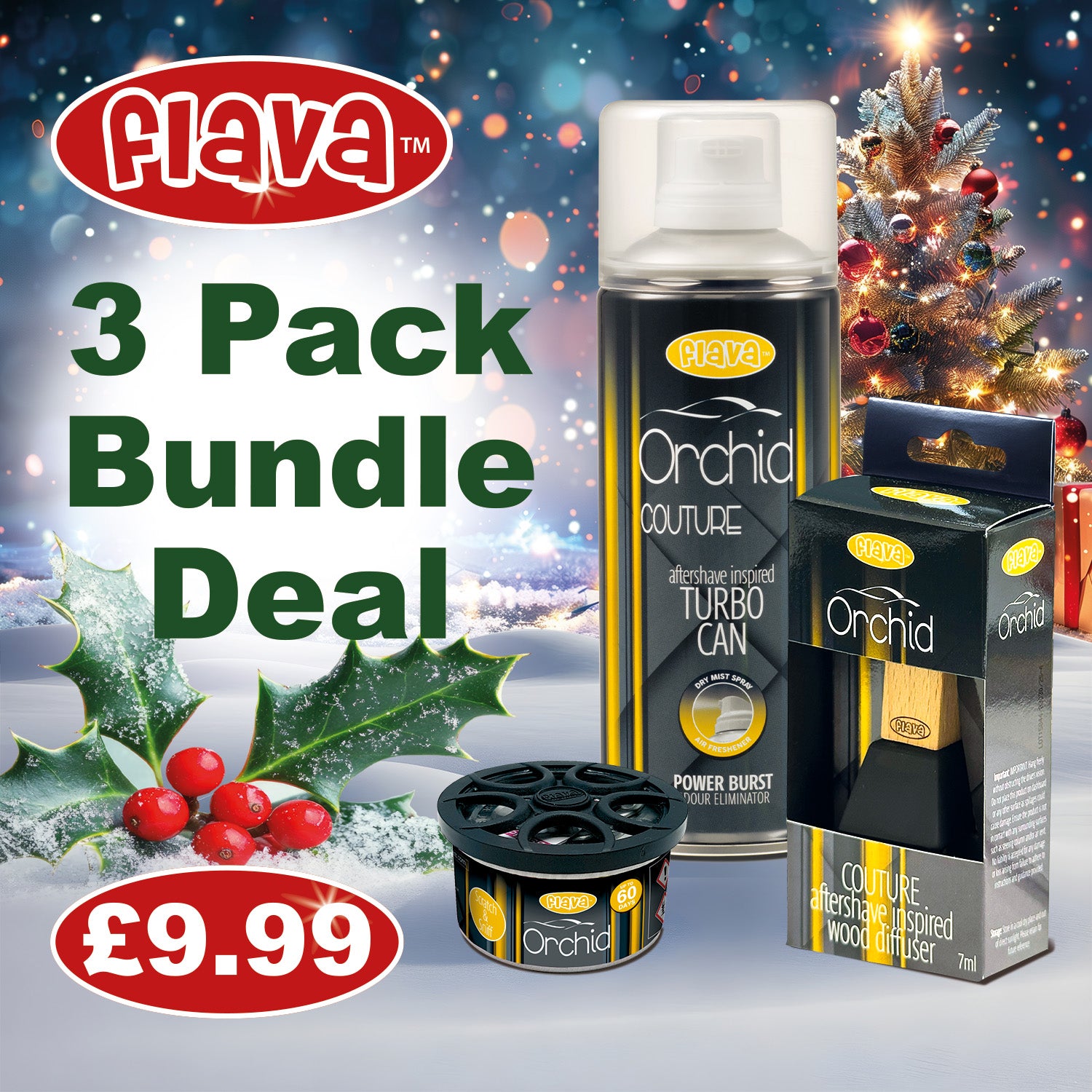 Orchid 3 Pack Car Air Freshener Bundle Flava Car Scents