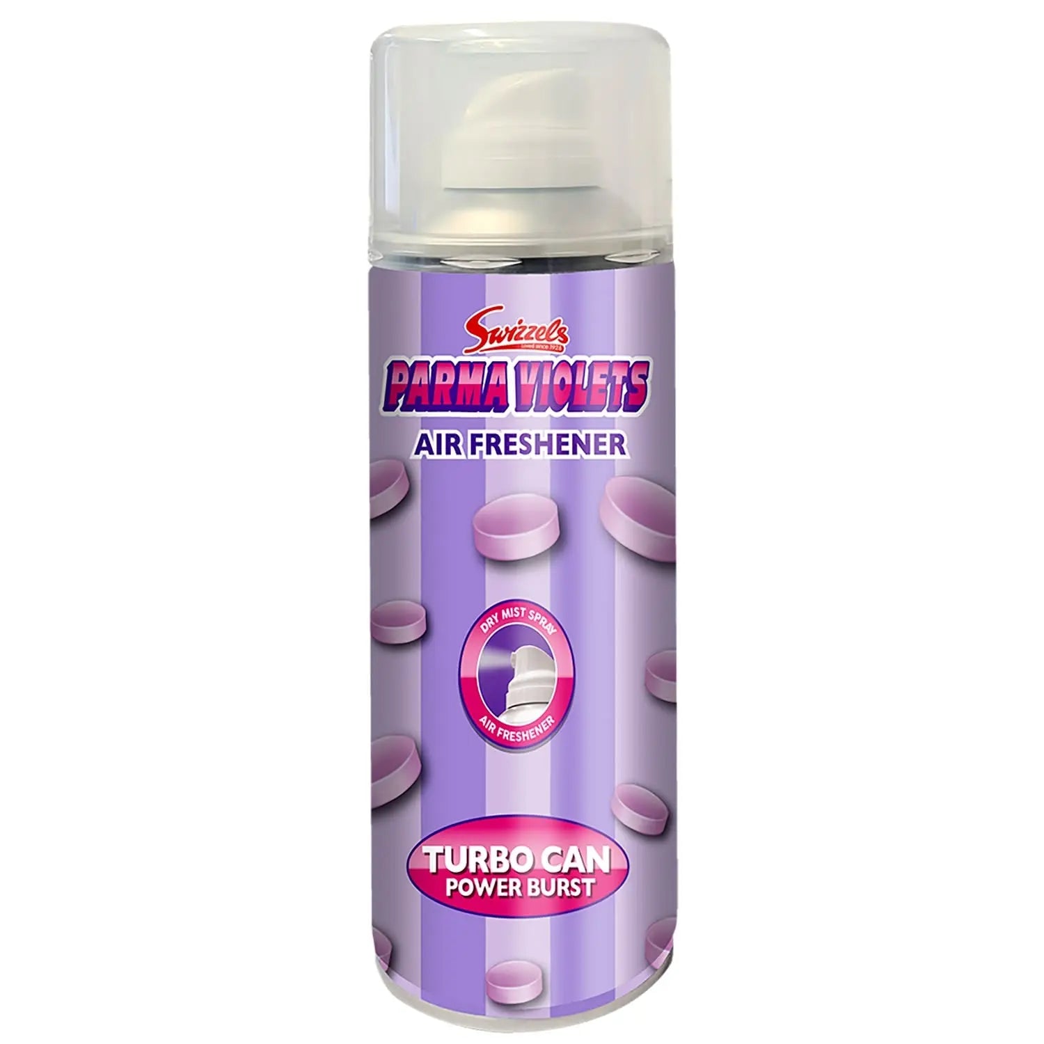 Swizzles Turbo Scent Spray Can – Parma Violets - Flava Car Scents