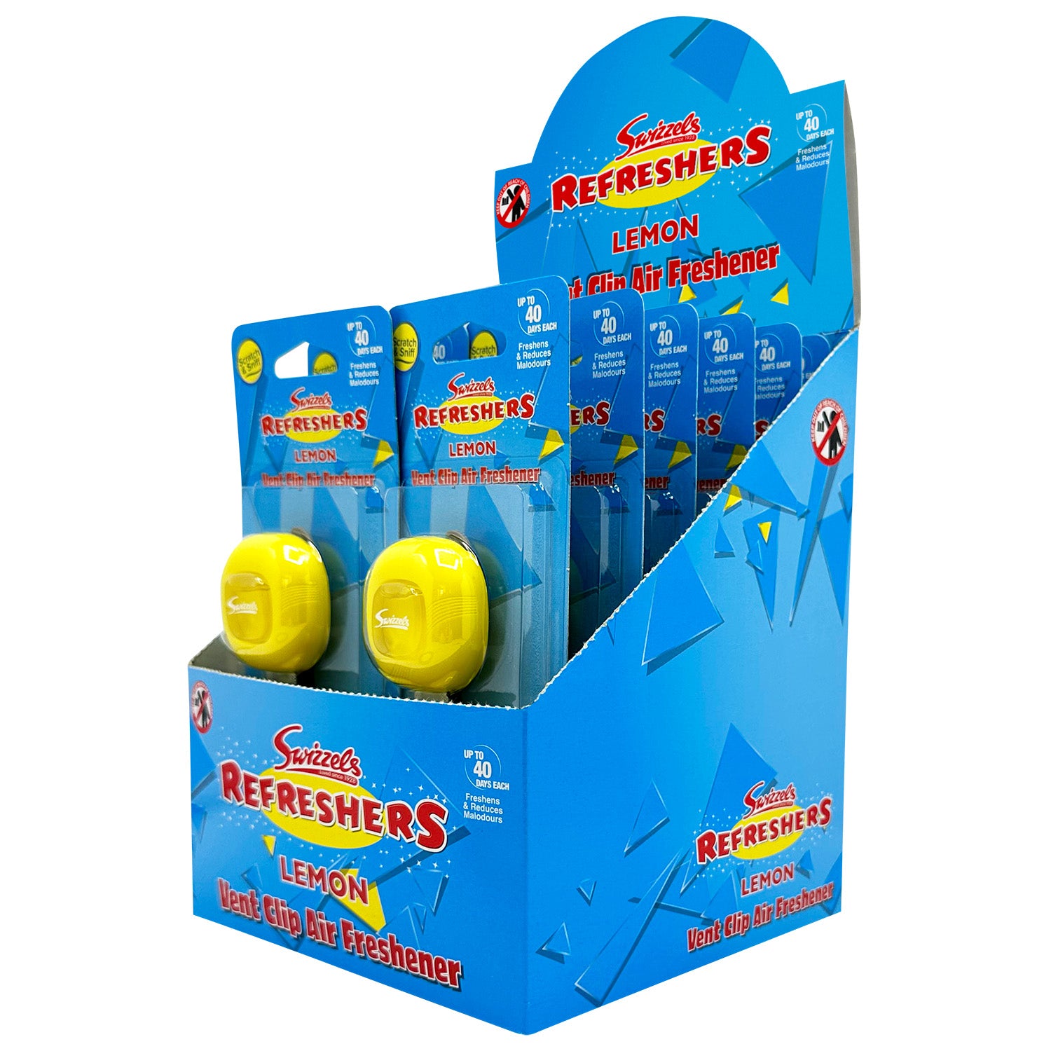 Swizzels 2 Pack Lemon Vent Clip Car Air Freshener