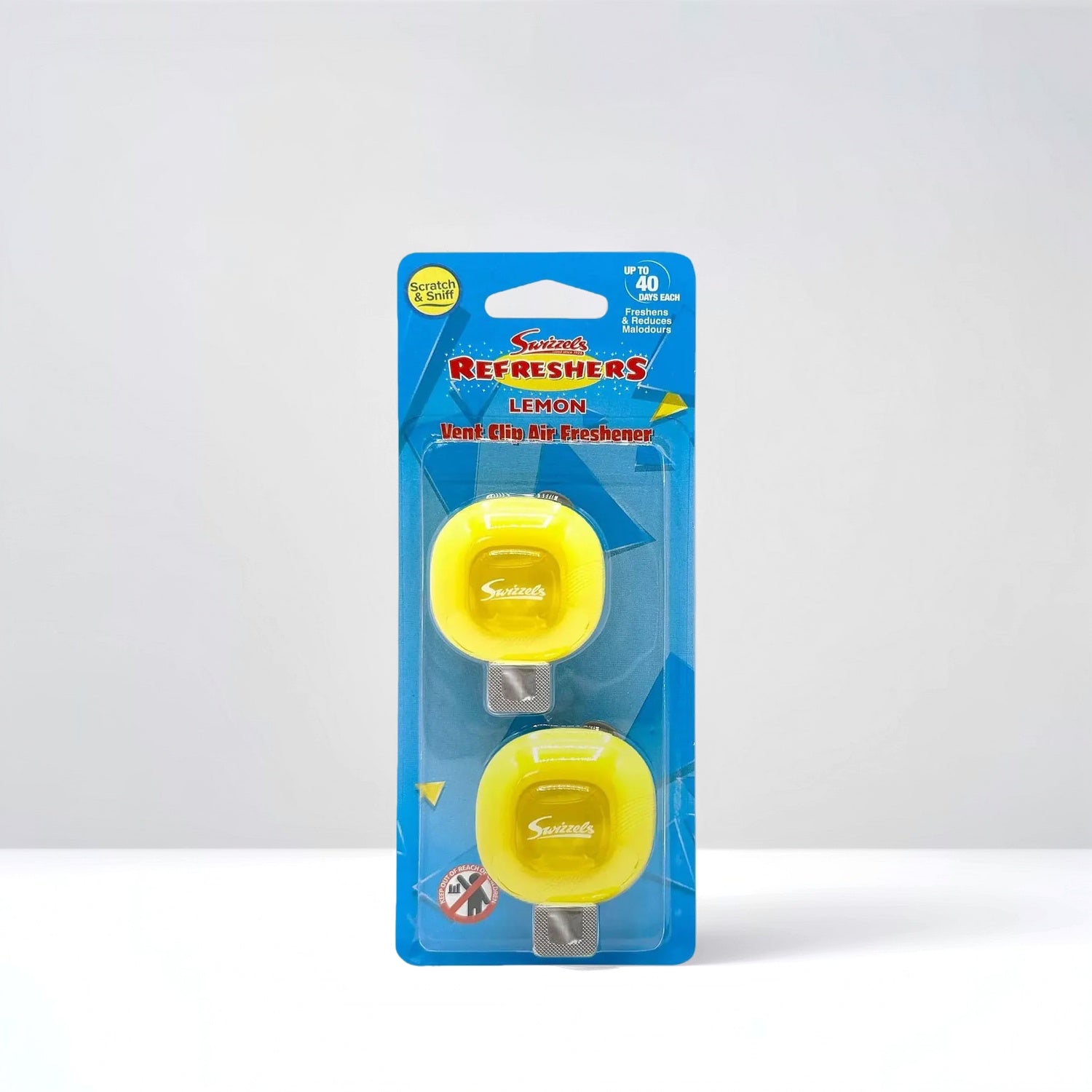 Swizzels Lemon Refreshers Twin Vent Clip Car Air Freshener Flava Car Scents