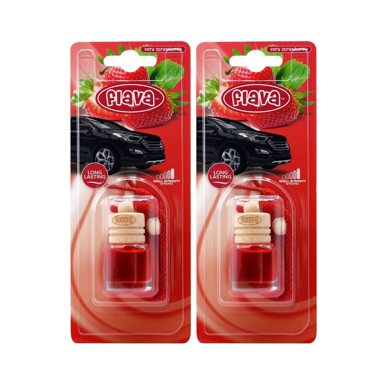 Flava Wood Scent Car Air Freshener - Very Strawberry Flava