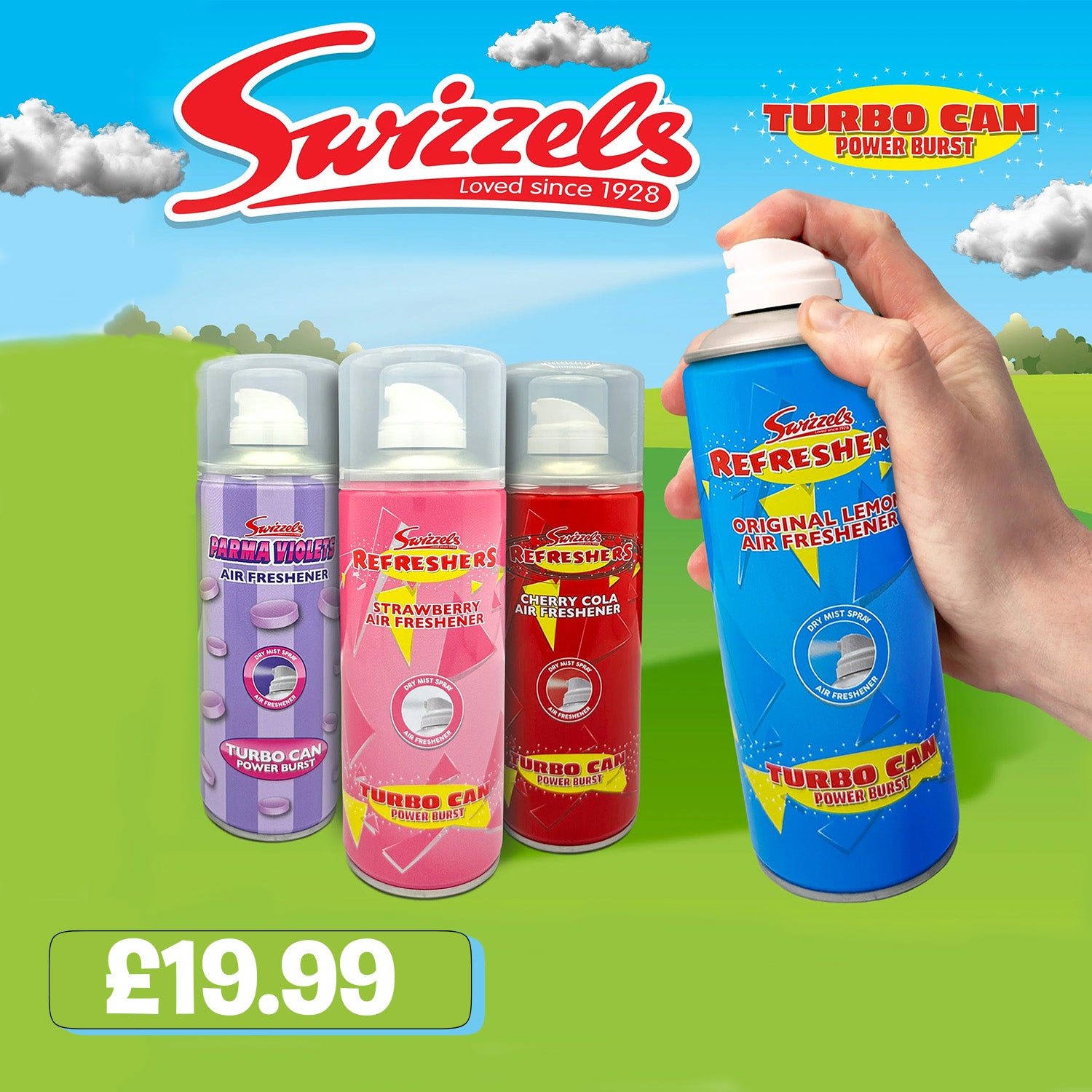 Swizzels 4 Pack Car Air Freshener Bundle Flava Car Scents