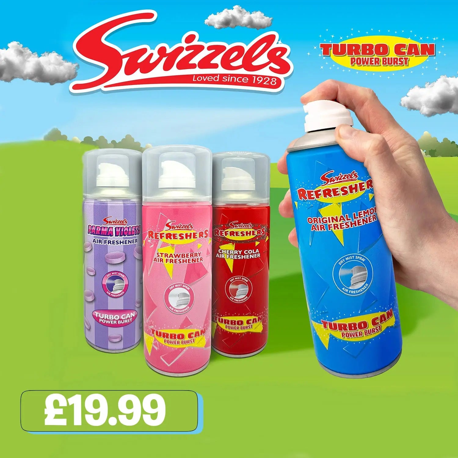 Swizzels 4 Pack Car Air Freshener Bundle Flava Car Scents