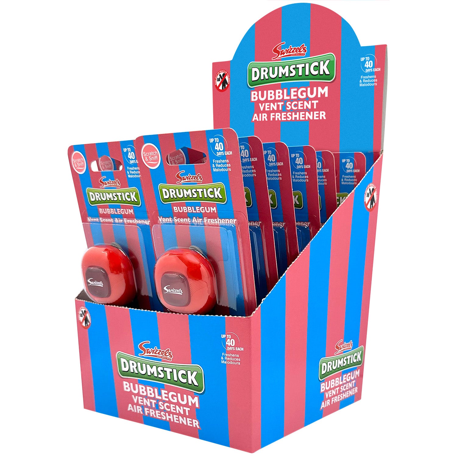 Swizzels 2 Pack Bubblegum Vent Clip Car Air Freshener