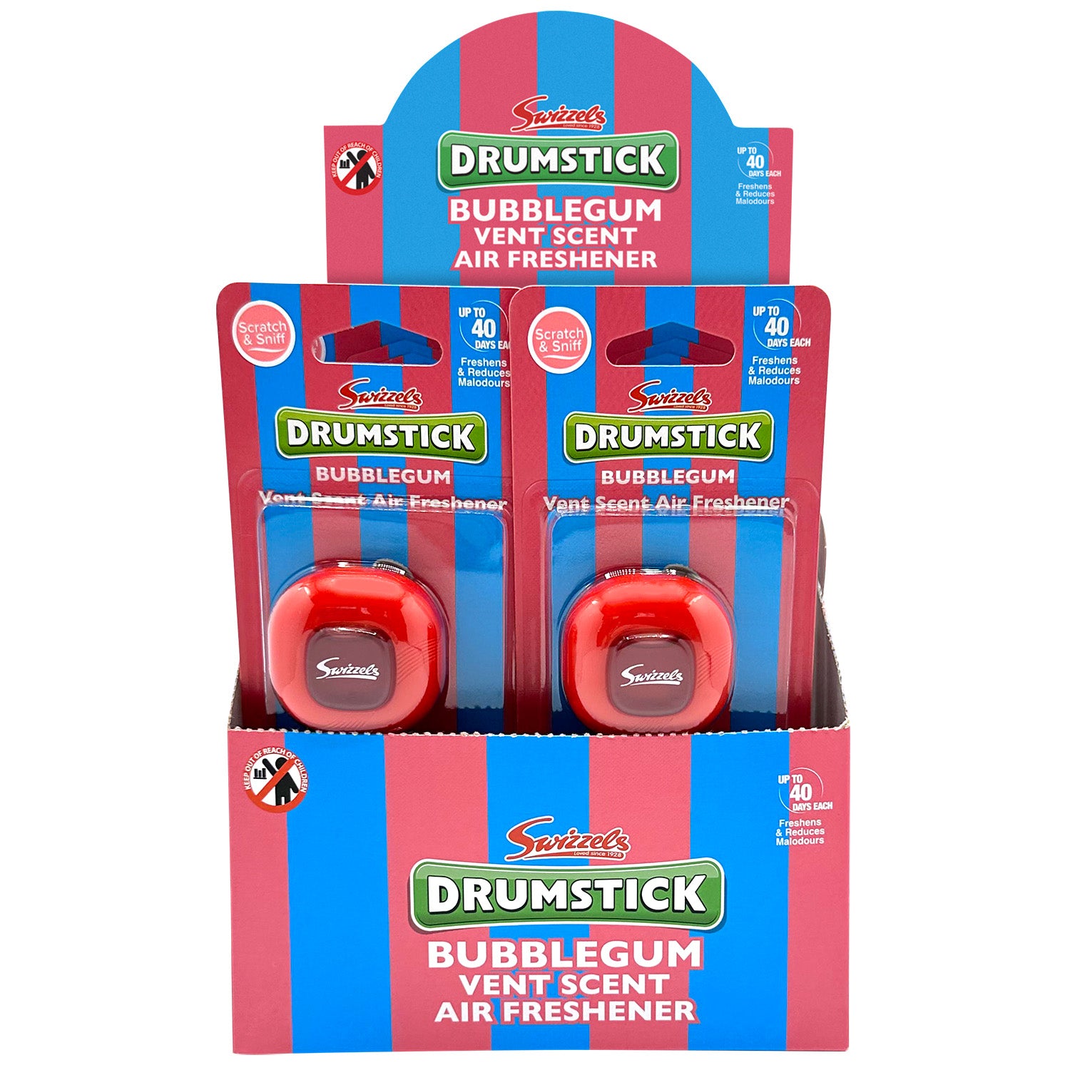 Swizzels 2 Pack Bubblegum Vent Clip Car Air Freshener