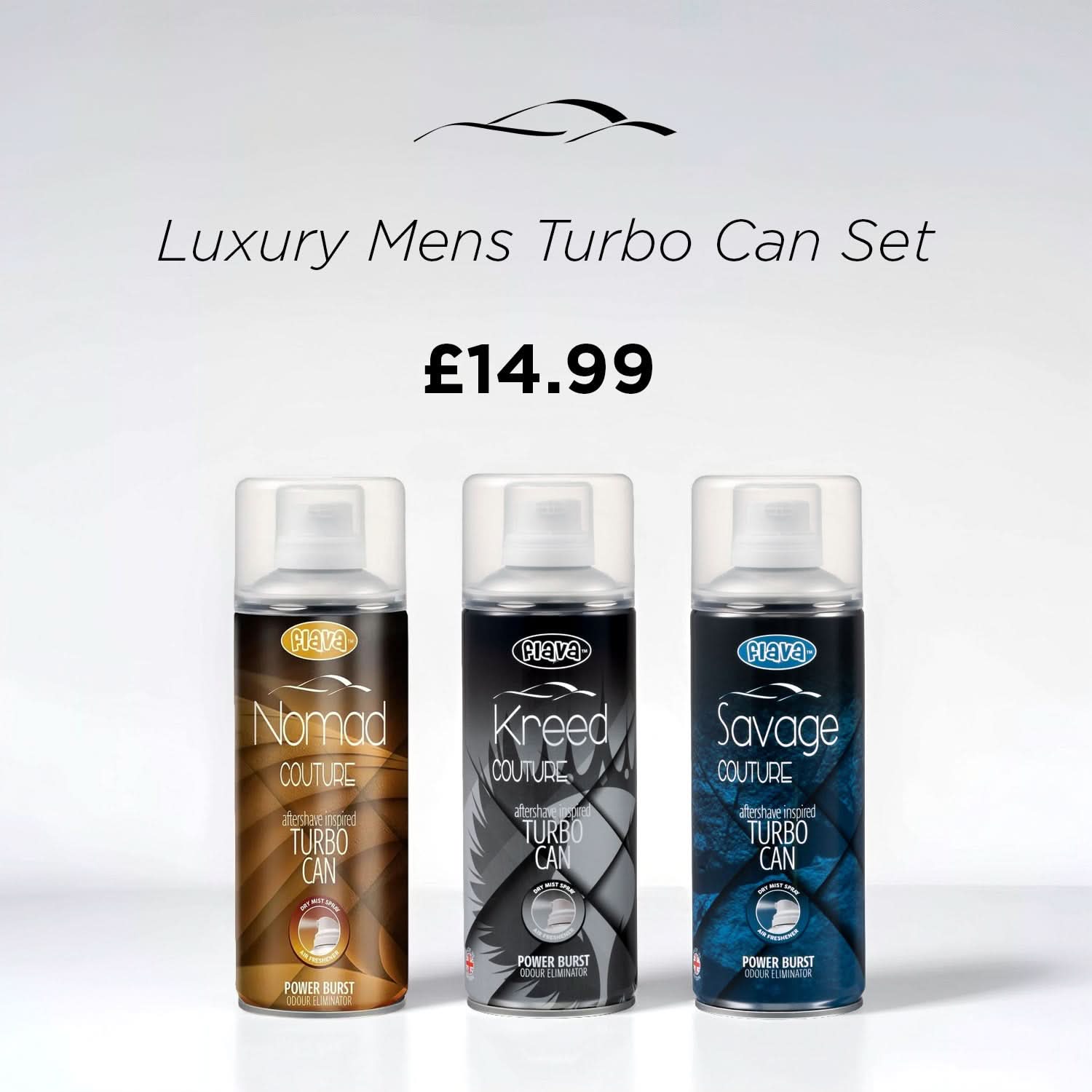 Luxury Mens Turbo Can Set Flava Car Scents