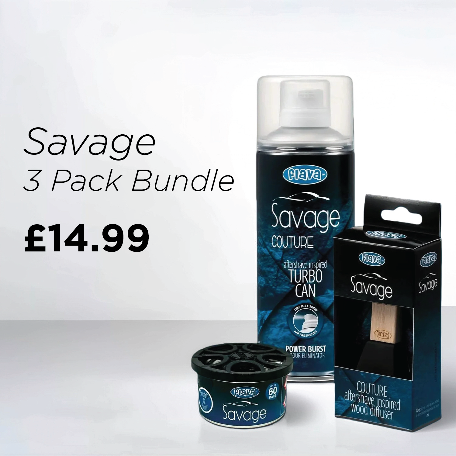 Savage 3 Pack Car Air Freshener Bundle Flava Car Scents