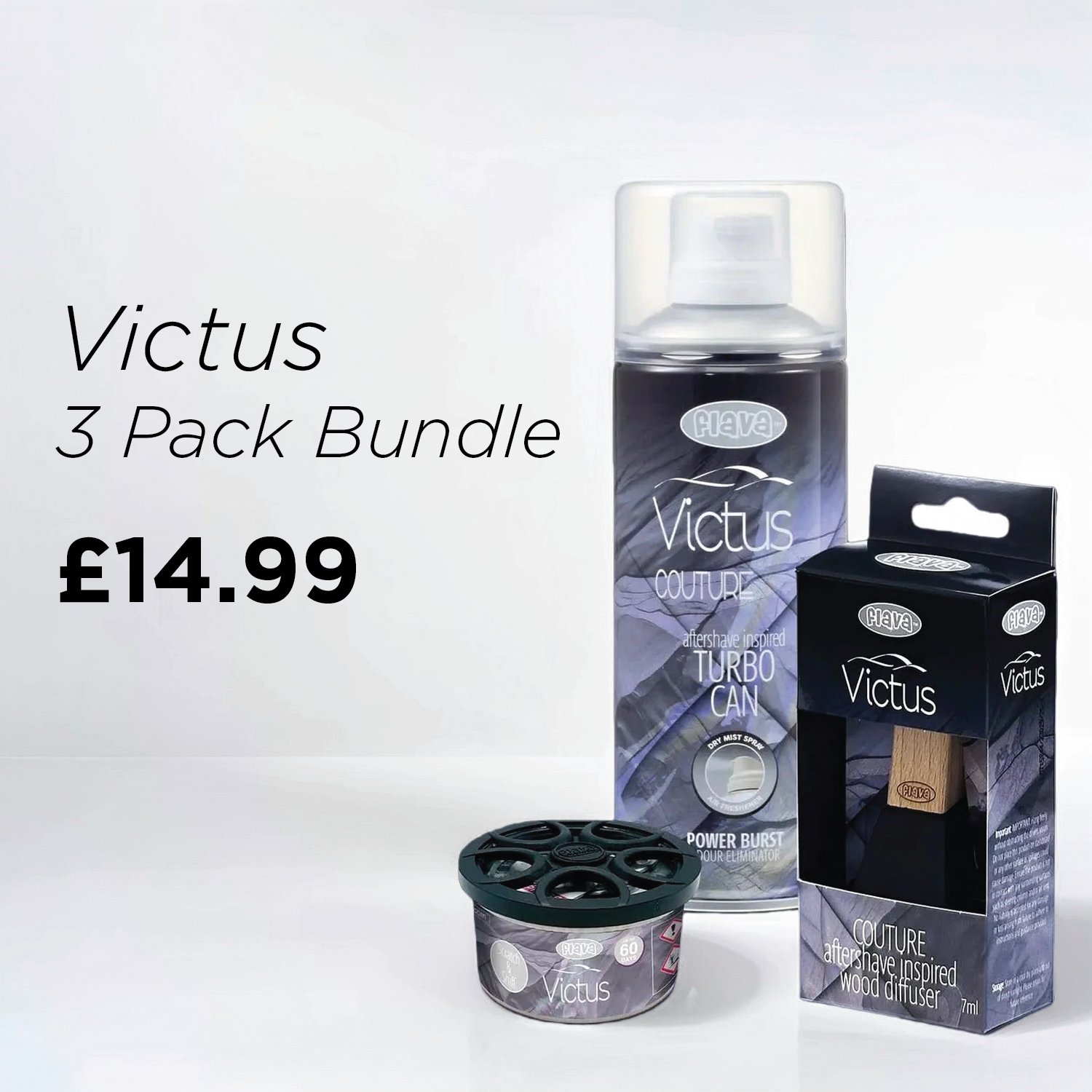 Victus 3 Pack Car Air Freshener Bundle Flava Car Scents