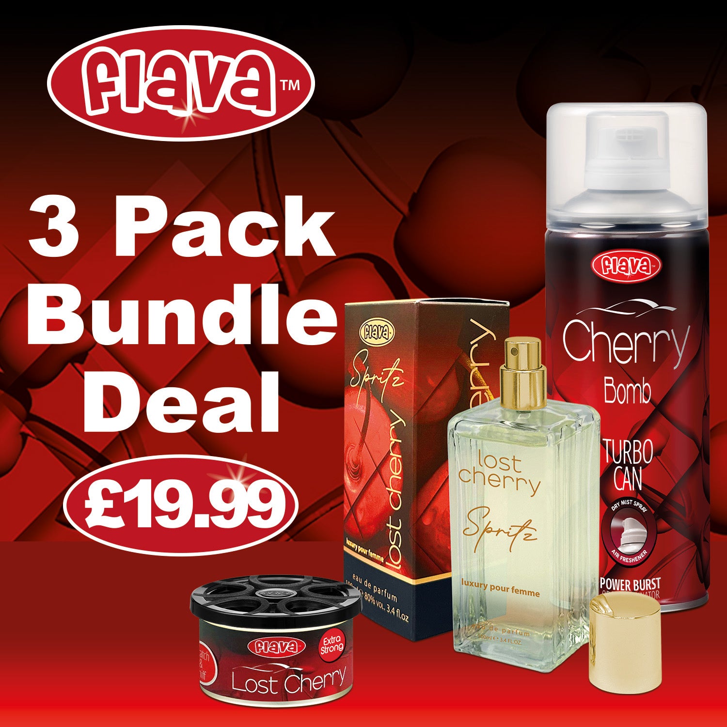 Cherry 3 Pack Car Air Freshener Bundle