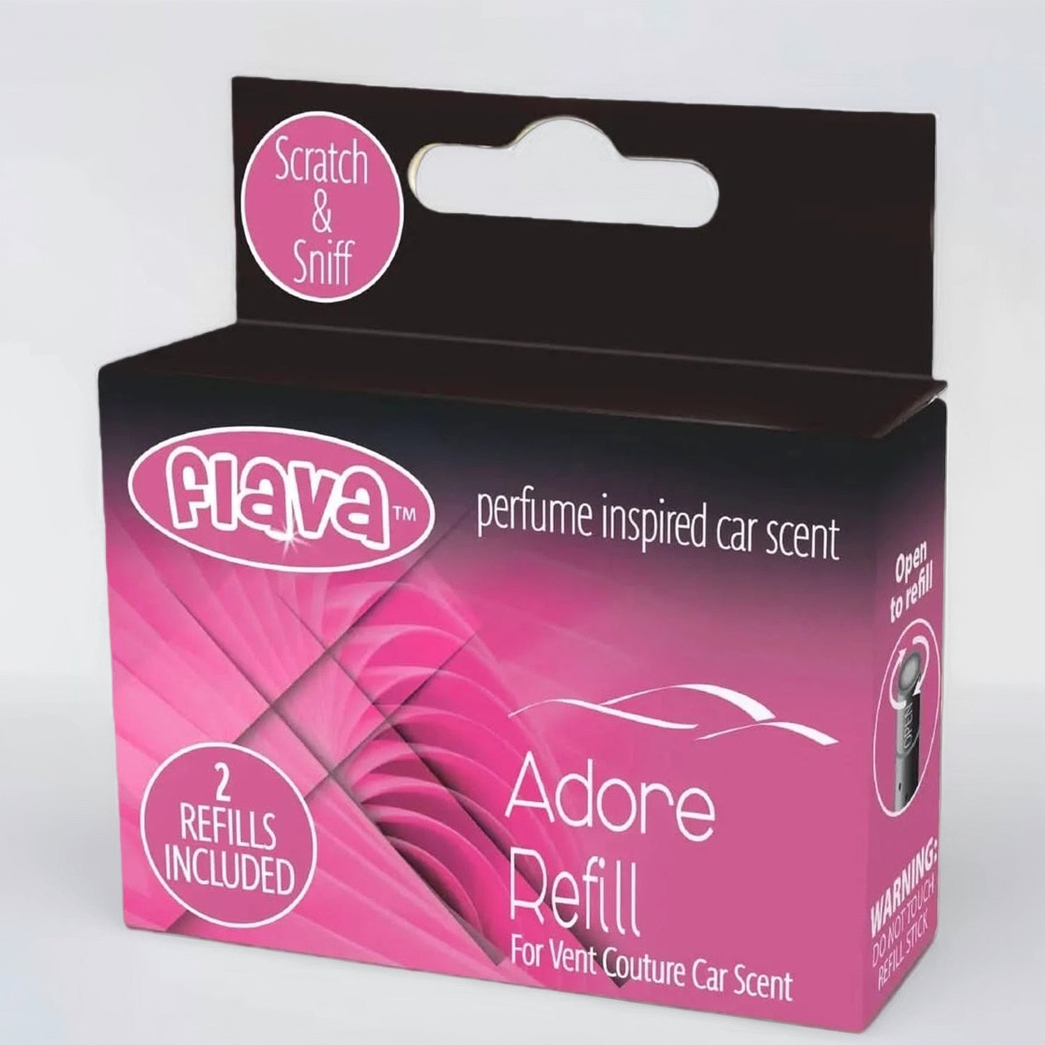Flava Couture 2 Pack Refill Stick For Refillable Vent Car Air Fresheners - Adore Flava