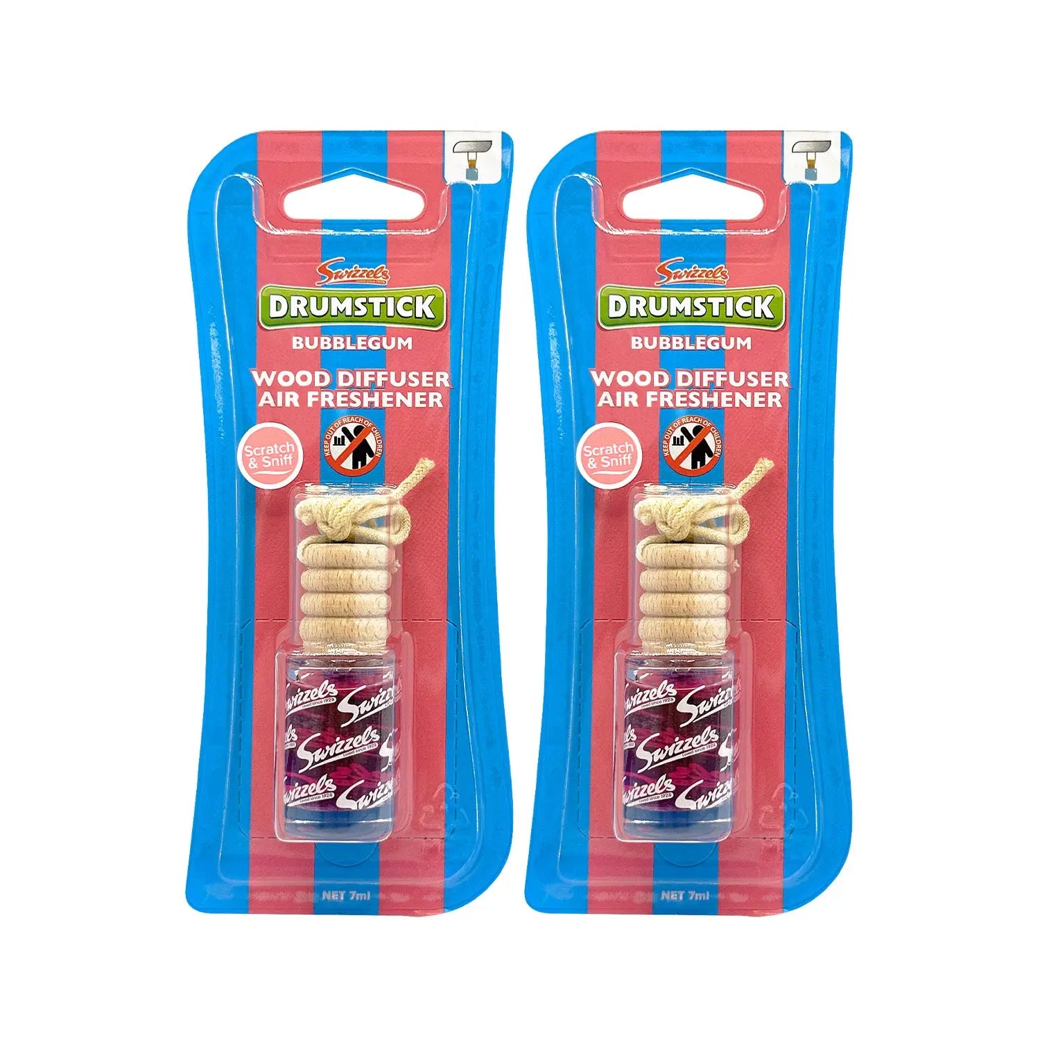 Swizzels Bubblegum Wood Diffuser Car Air Freshener Flava Car Scents
