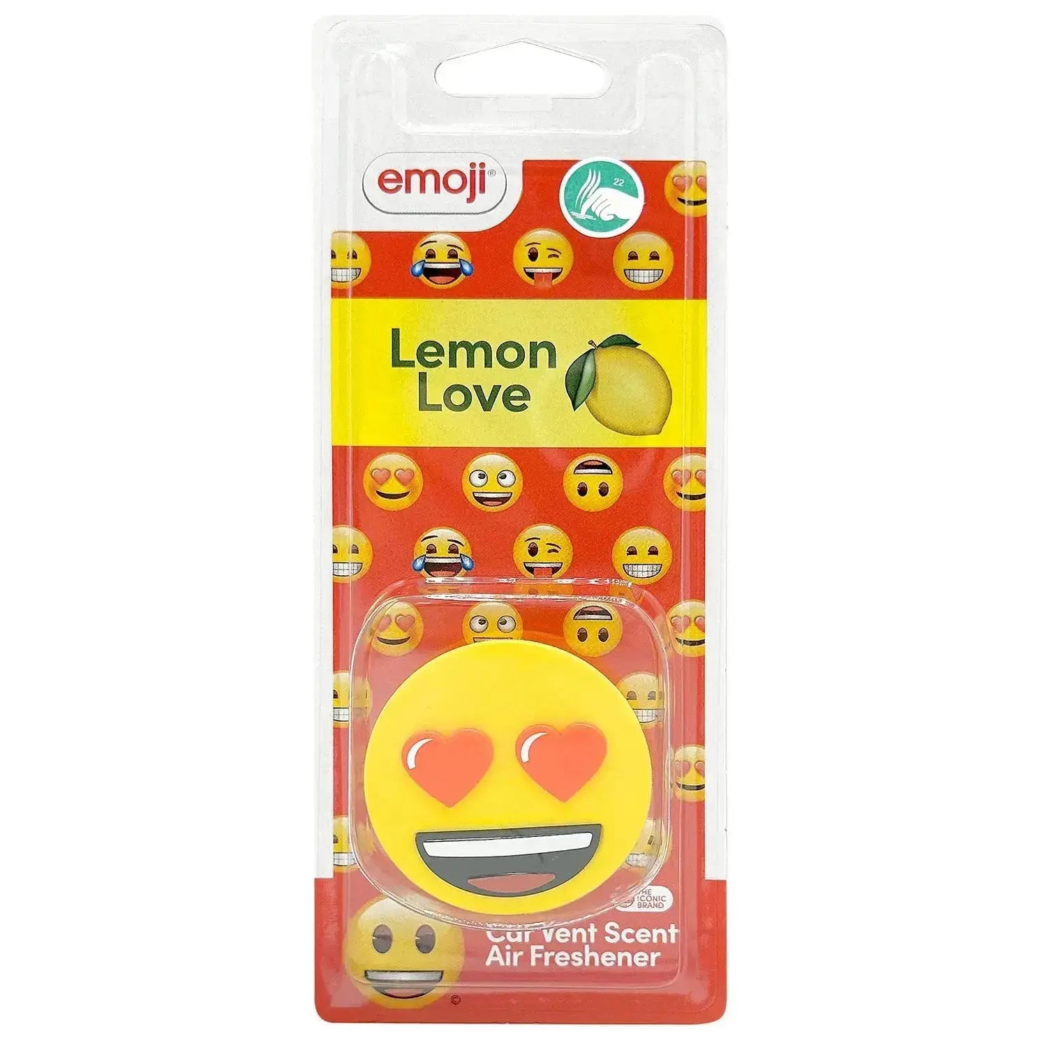 Emoji® Heart Eyes Vent Clip Car Air Freshener - Lemon Love Scent