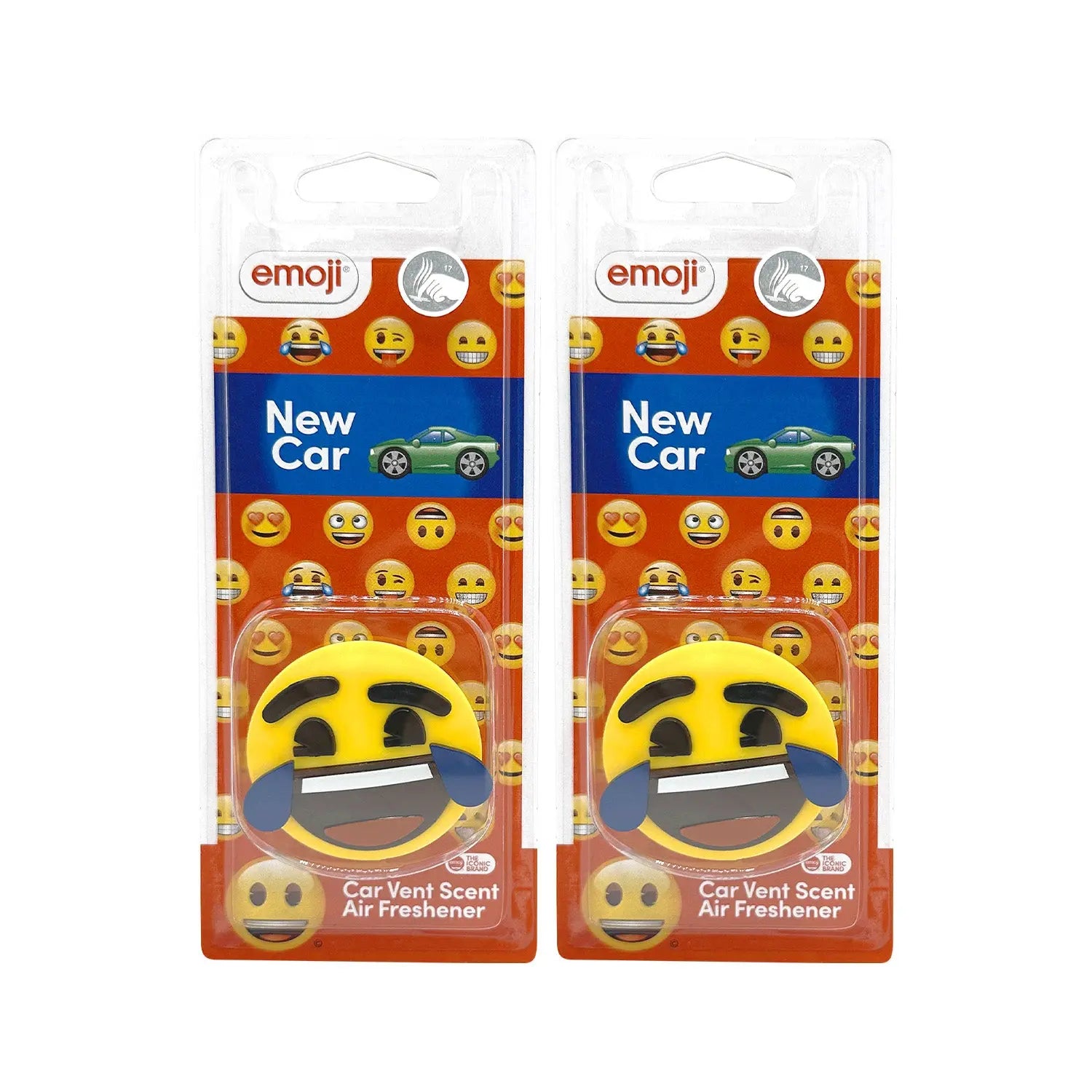 Emoji® Tears of Joy Vent Clip Car Air Freshener - New Car Scent Flava Car Scents
