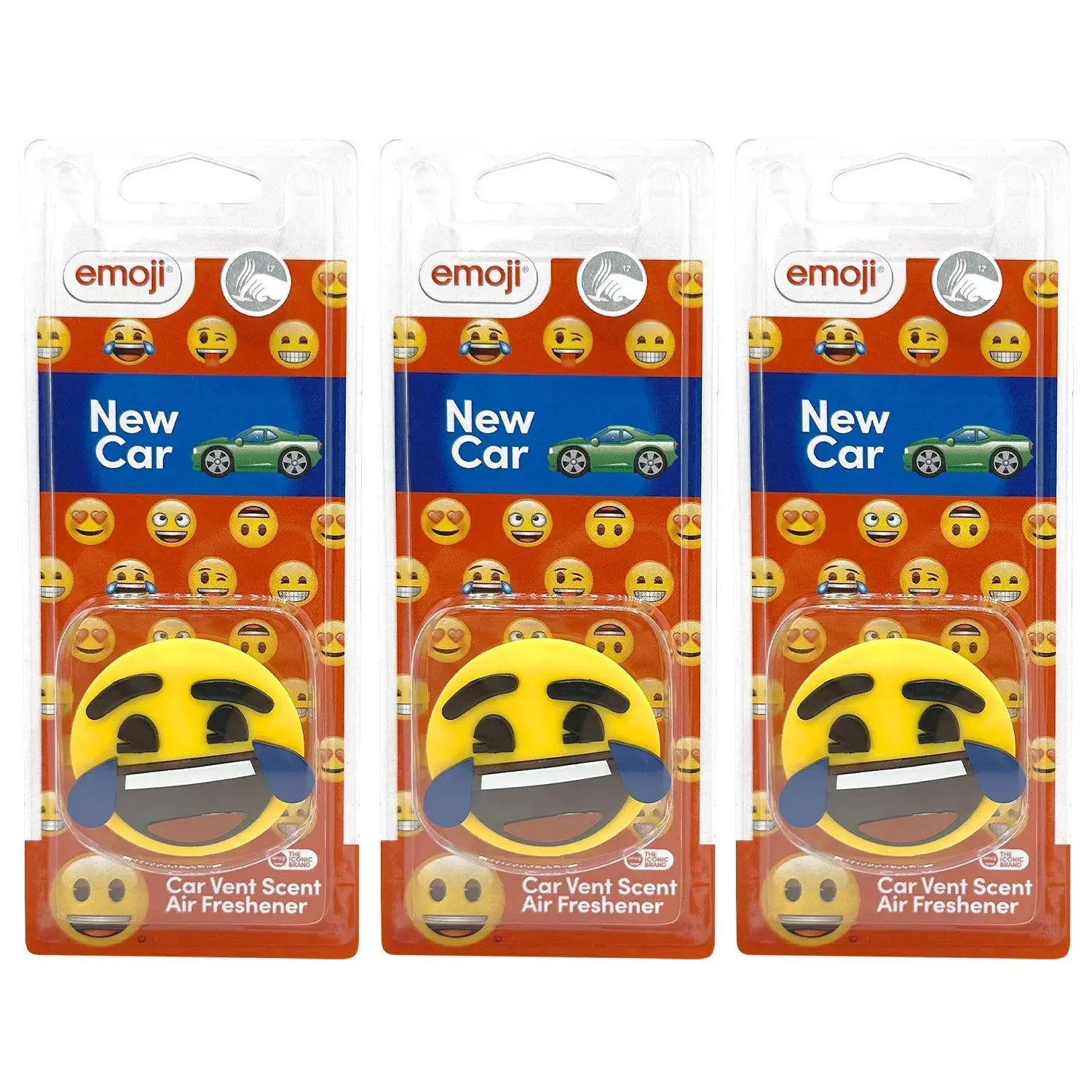 Emoji® Tears of Joy Vent Clip Car Air Freshener - New Car Scent Flava Car Scents