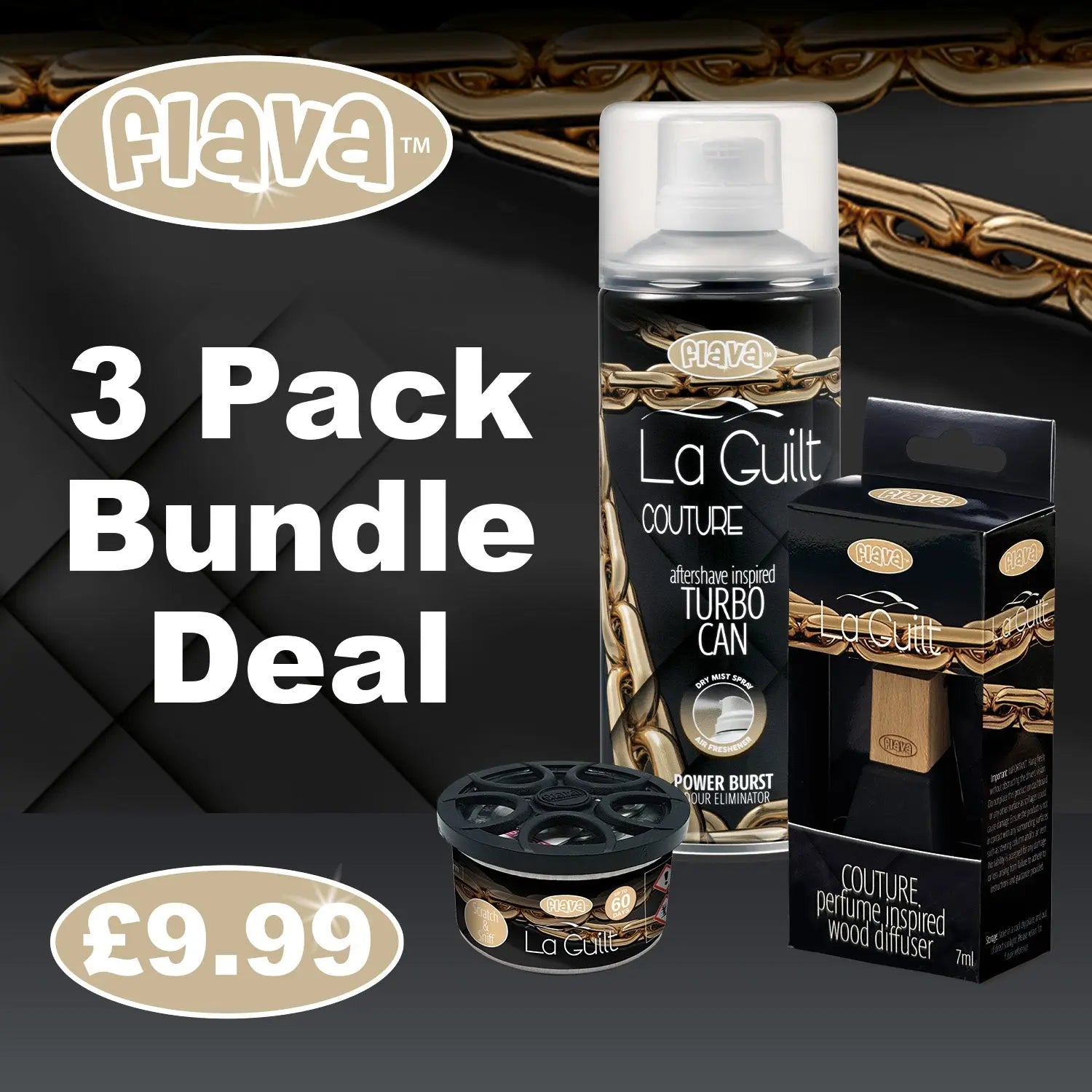 La Guilt 3 Pack Car Air Freshener Bundle Flava Car Scents