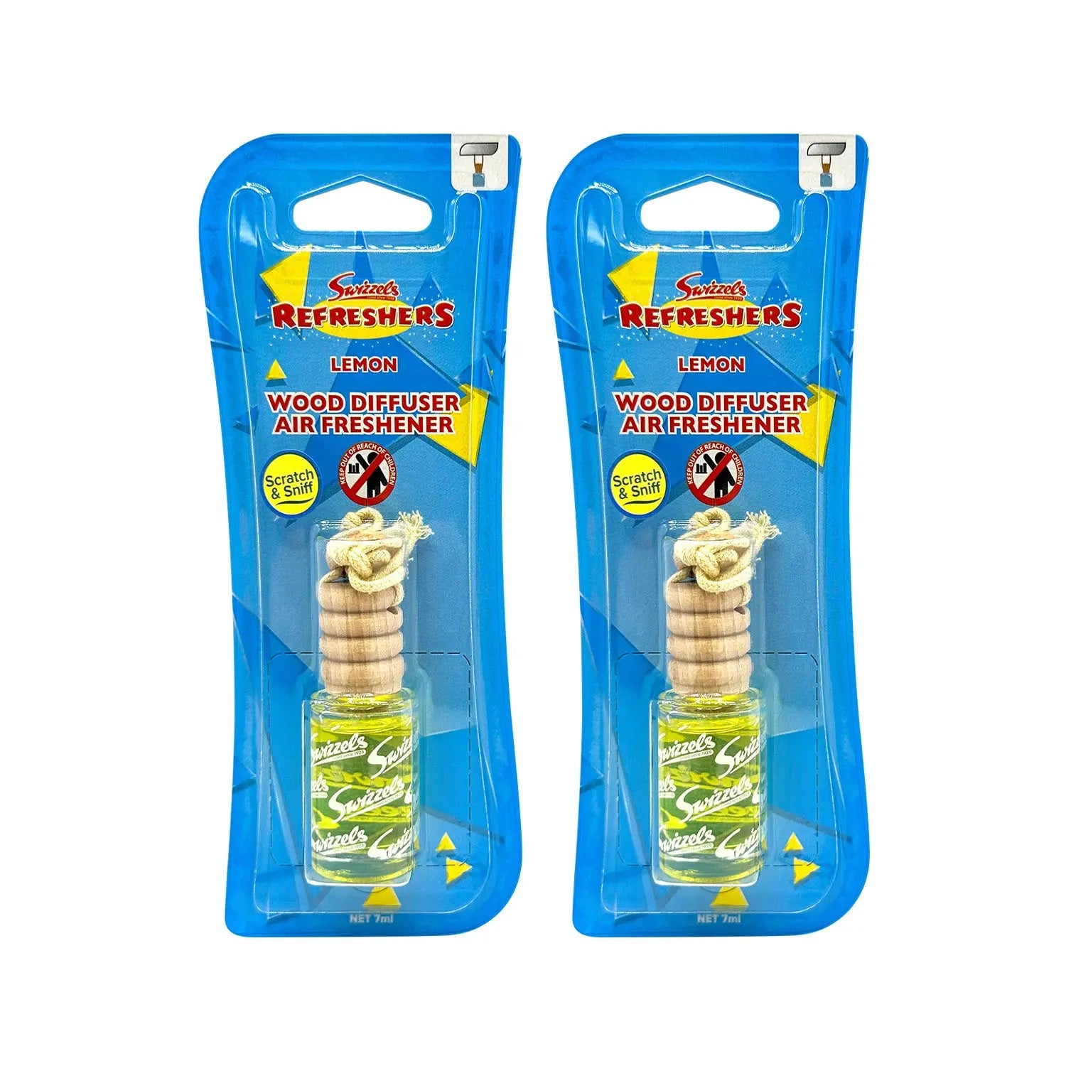 Swizzels Lemon Wood Diffuser Car Air Freshener Flava Car Scents