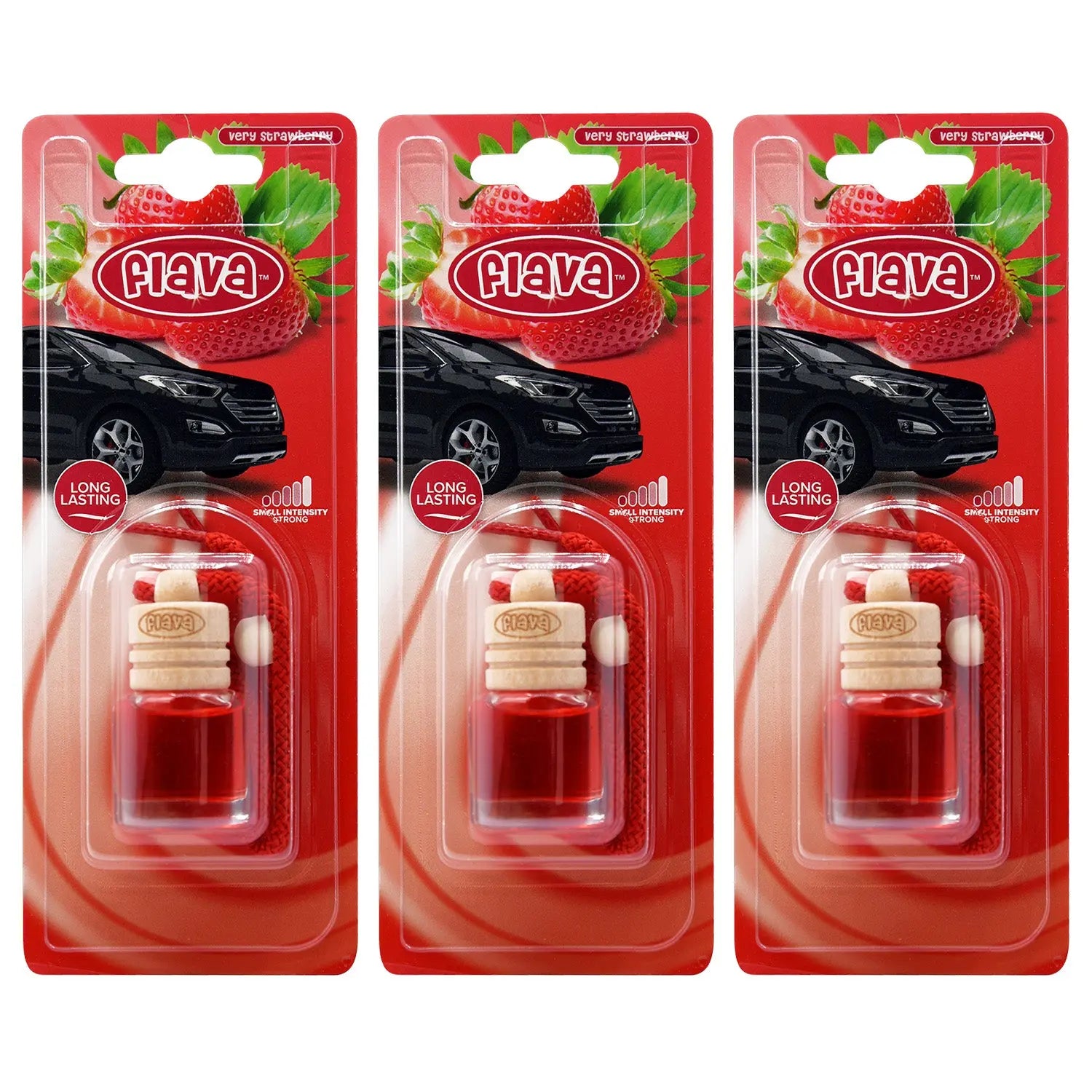 Flava Wood Scent Car Air Freshener - Very Strawberry Flava