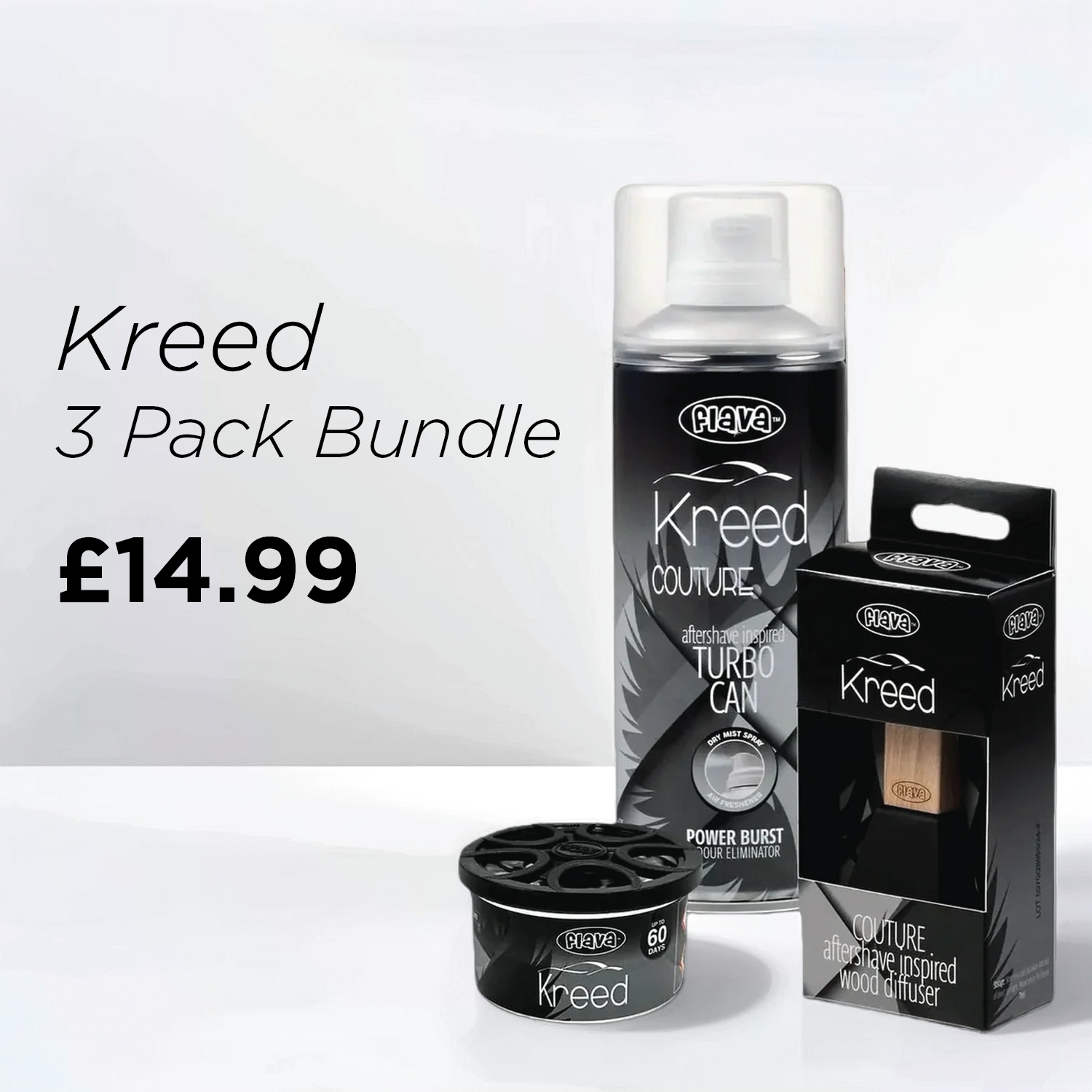Kreed 3 Pack Car Air Freshener Bundle Flava Car Scents