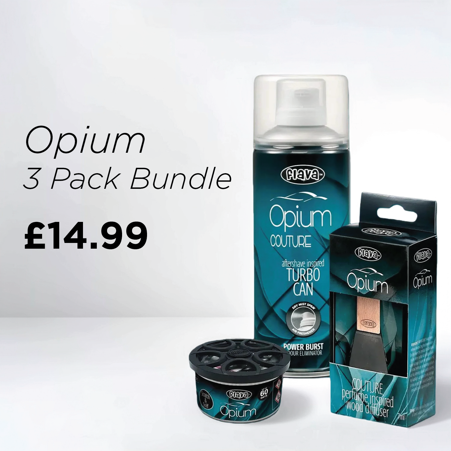 Opium 3 Pack Car Air Freshener Bundle Flava Car Scents